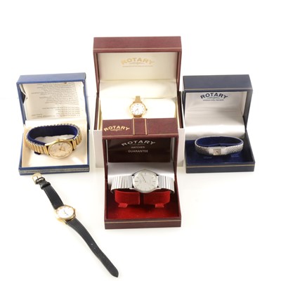 Lot 376 - Five wrist watches, to include three by Rotary.