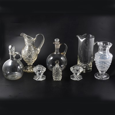 Lot 79 - A small number of glass decanters and other glassware