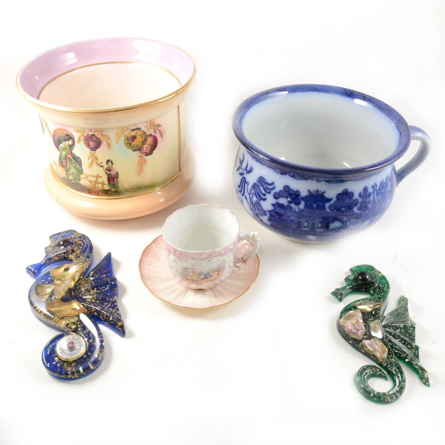 Lot 66 - Four boxes of vintage ceramics and miscellany.