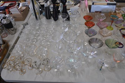 Lot 71 - A large number of vintage cocktail glasses.