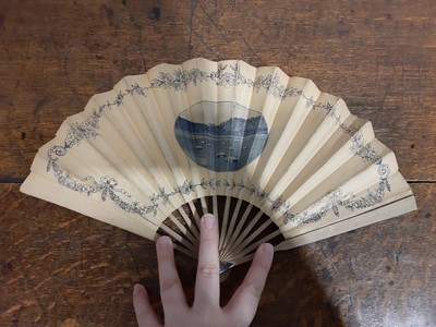 Lot 166 - A Jean Droit vintage fan, and five other vintage fans.