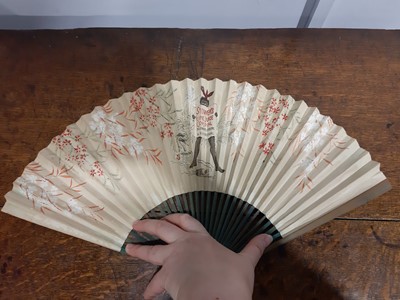Lot 166 - A Jean Droit vintage fan, and five other vintage fans.