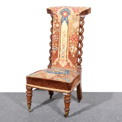 Lot 477 - A Victorian walnut prie-dieu