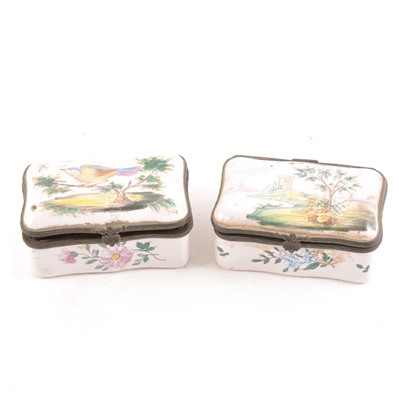 Lot 150 - Two Continental enamelled snuff boxes