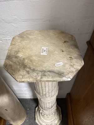 Lot 546 - An alabaster pedestal