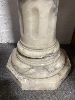 Lot 546 - An alabaster pedestal