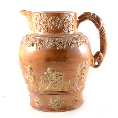 Lot 28 - A large Victorian salt-glazed stoneware tavern jug
