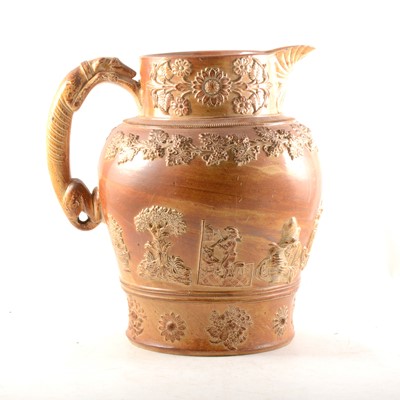 Lot 28 - A large Victorian salt-glazed stoneware tavern jug