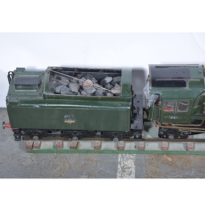 Lot 162 - A 3.5 inch gauge live steam locomotive; 4-6-2 BR green, 'Vulcan', with tender, no.70024, 132cm full length.