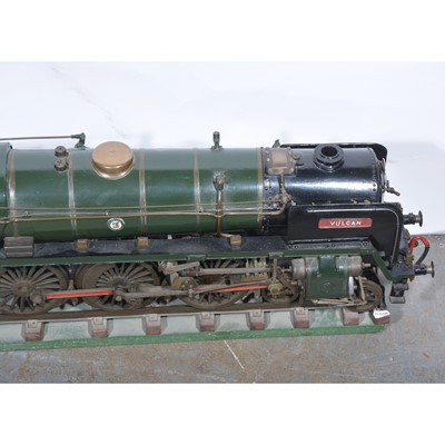 Lot 162 - A 3.5 inch gauge live steam locomotive; 4-6-2 BR green, 'Vulcan', with tender, no.70024, 132cm full length.