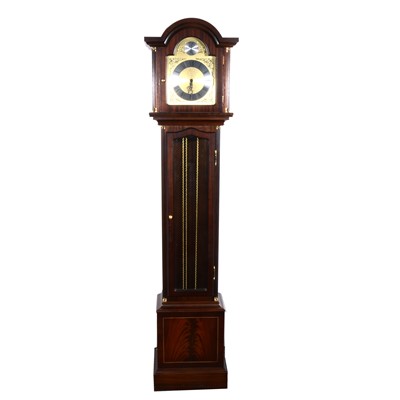 Lot 535 - A modern German stained wood longcase clock,...