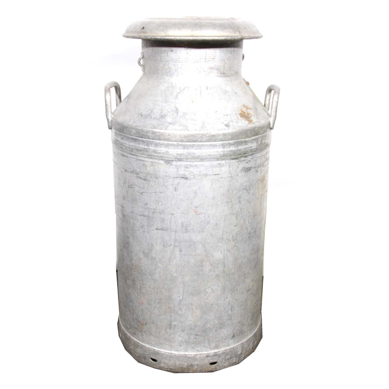 Lot 596 - A galvanised milk churn Quinney's Dairies