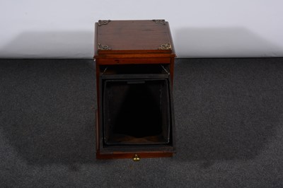 Lot 60 - A Victorian oak and brass coal box