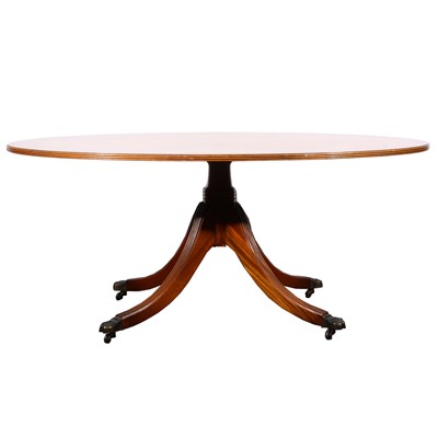 Lot 97 - A modern low oval yew top table