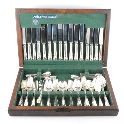 Lot 263 - Arthur price eight place canteen of silver plated cutlery