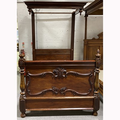 Lot 639 - A Victorian mahogany half tester bed