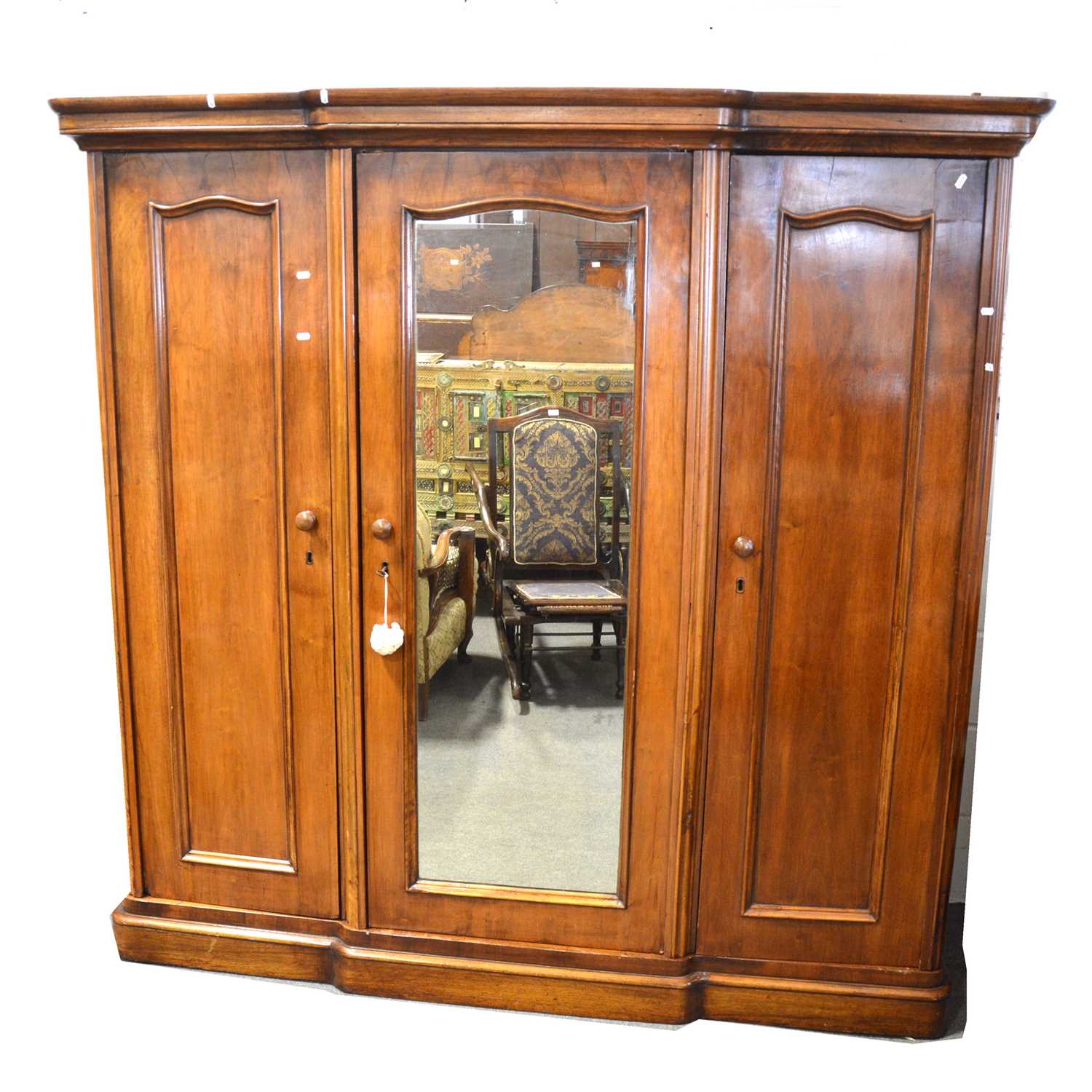 Lot 484 - Victorian mahogany wardrobe