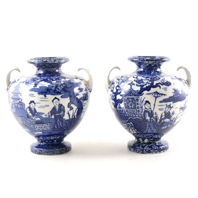 Lot 58 - A pair of J Kent Ye Olde Foley Ware vases