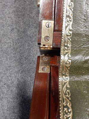 Lot 101 - A Victorian brass banded mahogany writing box
