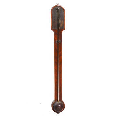 Lot 152 - A George III mahogany stick barometer