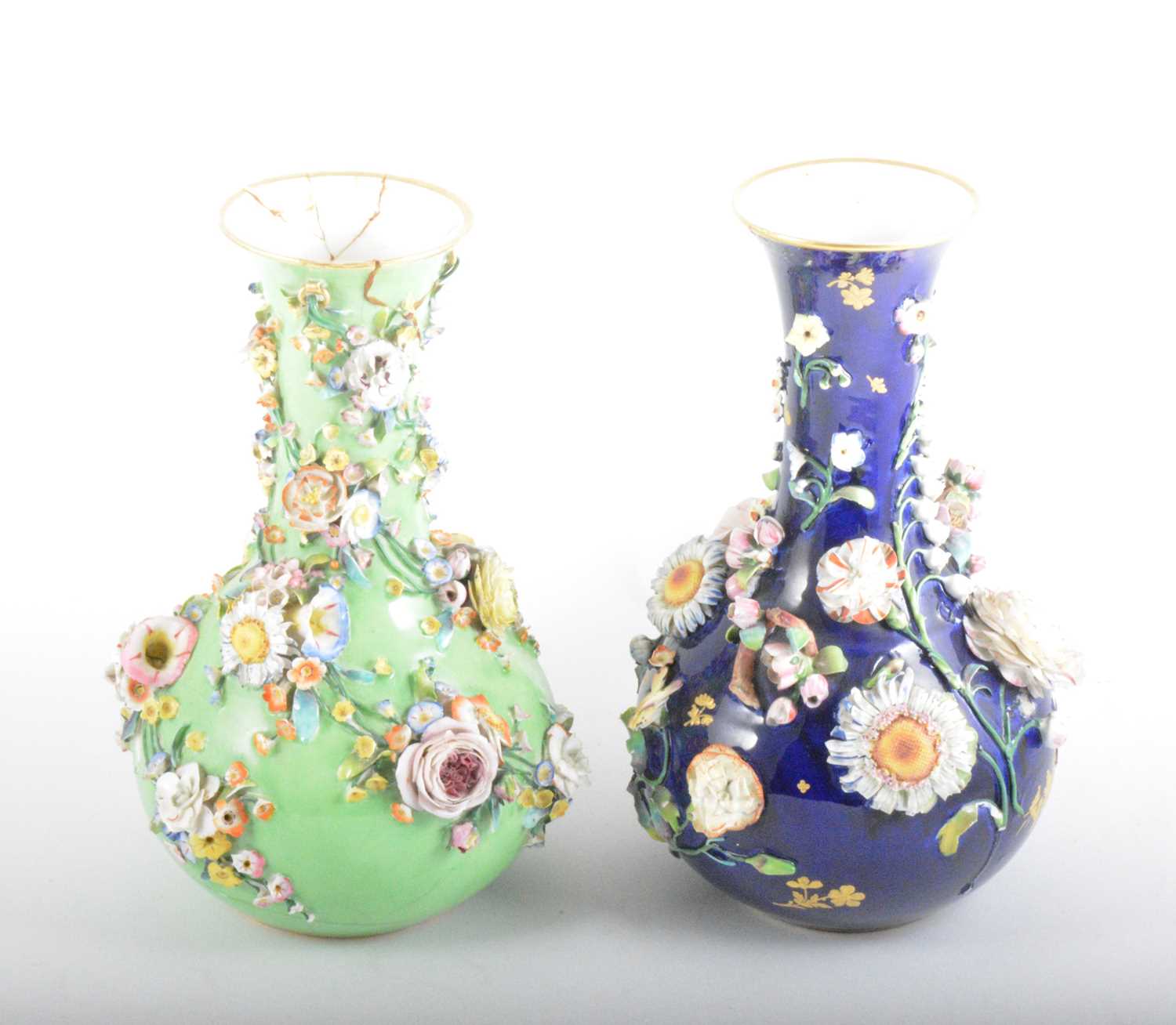 Lot 53 - Two Continental porcelain vases