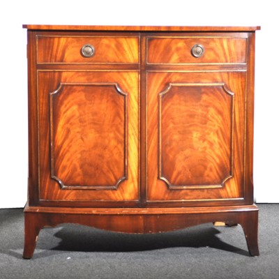 Lot 534 - A reproduction mahogany bowfront side cabinet