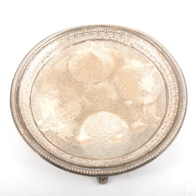 Lot 315 - A Victorian circular silver salver