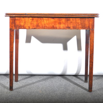 Lot 593 - Edwardian mahogany card table in George III style