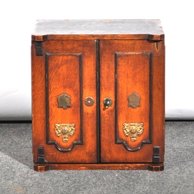 Lot 564 - Victorian oak smoker's cabinet