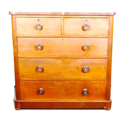 Lot 631 - A Victorian mahogany chest of drawers