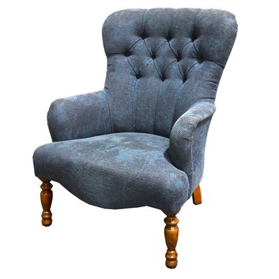 Lot 56 - A button-back armchair