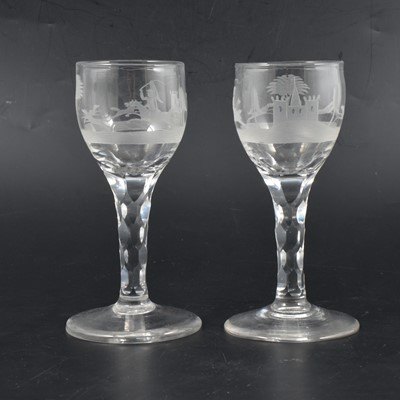 Lot 130 - Pair of Jacobite style glasses