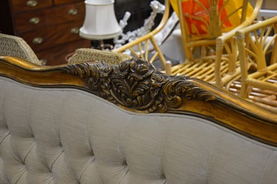 Lot 604 - A French canapé, and a matching bed frame