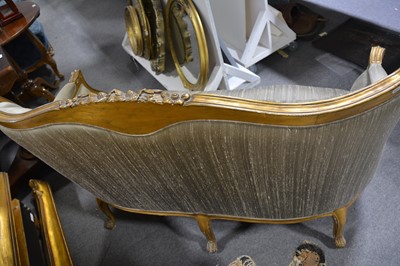 Lot 604 - A French canapé, and a matching bed frame