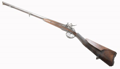 Lot 251 - An Antique double barrel percussion hunting rifle, signed Missillieur a Vienne