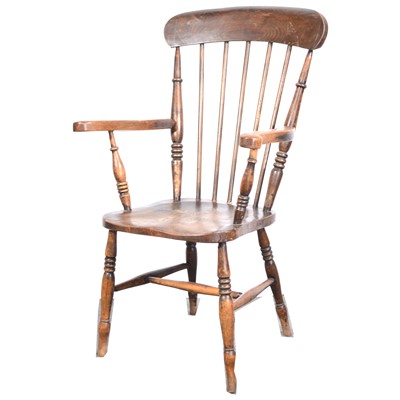 Lot 532 - Victorian elm and beech kitchen chair