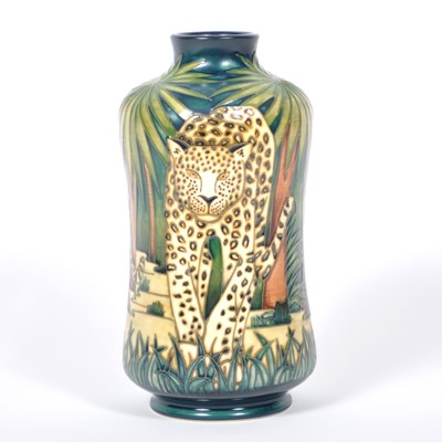 Lot 552 - A Moorcroft Pottery vase, 'Leopard' designed by Sian Leeper