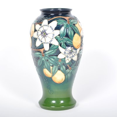 Lot 560 - A Moorcroft Pottery vase, 'Passion Fruit' designed by Rachel Bishop, 1998, 25.5cm.