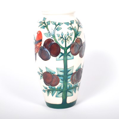 Lot 577 - A Moorcroft Pottery vase, 'Plum Tree and Bird' designed by Sally Tuffin