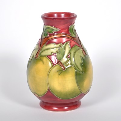 Lot 50 - A Moorcroft Pottery vase, 'Apples' design, 1997