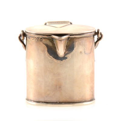 Lot 275 - A Victorian novelty silver milk churn by Jospeh Braham, London 1889