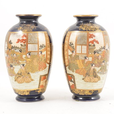 Lot 105A - Pair of Japanese Satsuma vases