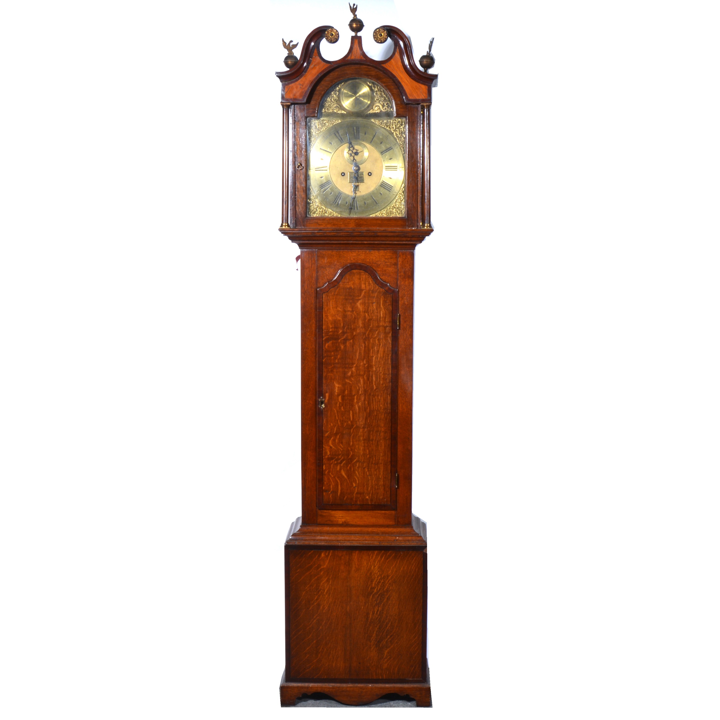 Lot 433 Oak longcase clock