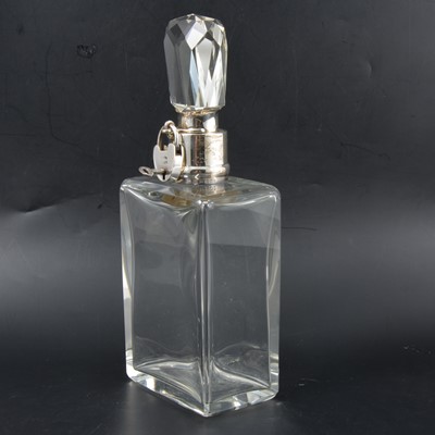 Lot 178 - Cut glass whisky decanter with padlock