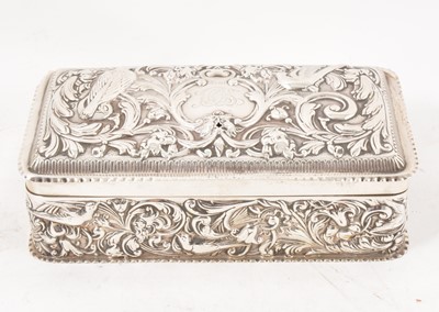 Lot 271 - Victorian silver jewellery box