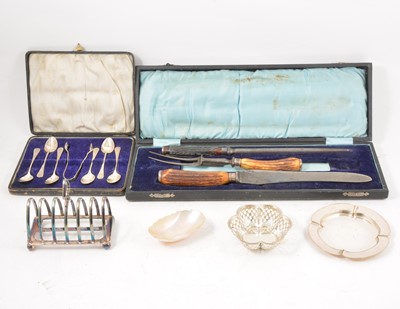 Lot 303 - Silver handled page turner, condiments, cutlery, etc.