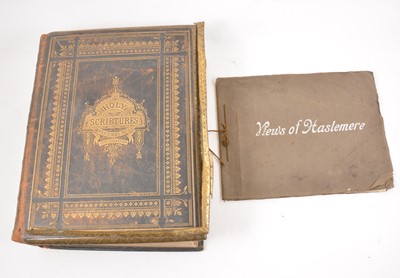 Lot 250 - Victorian Family Bible, Views of Haslemere and an Anniversary clock