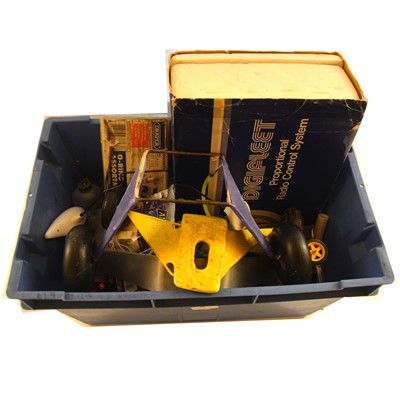 Lot 155 - Blue crate containing Fleet R/C set, 2 x...