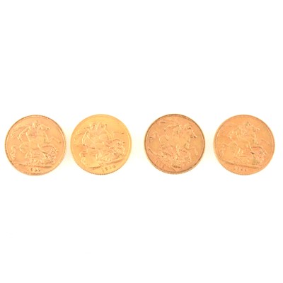 Lot 394 - Four Gold Full Sovereigns