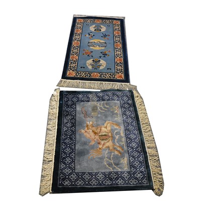 Lot 189 - Two small Chinese rugs
